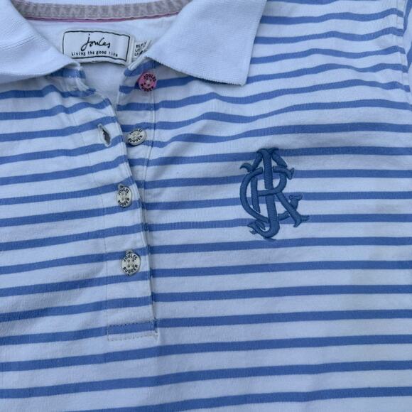 Joules Striped Polo Shirt Women's XL (US 12) Blue Pink - Picture 3 of 6